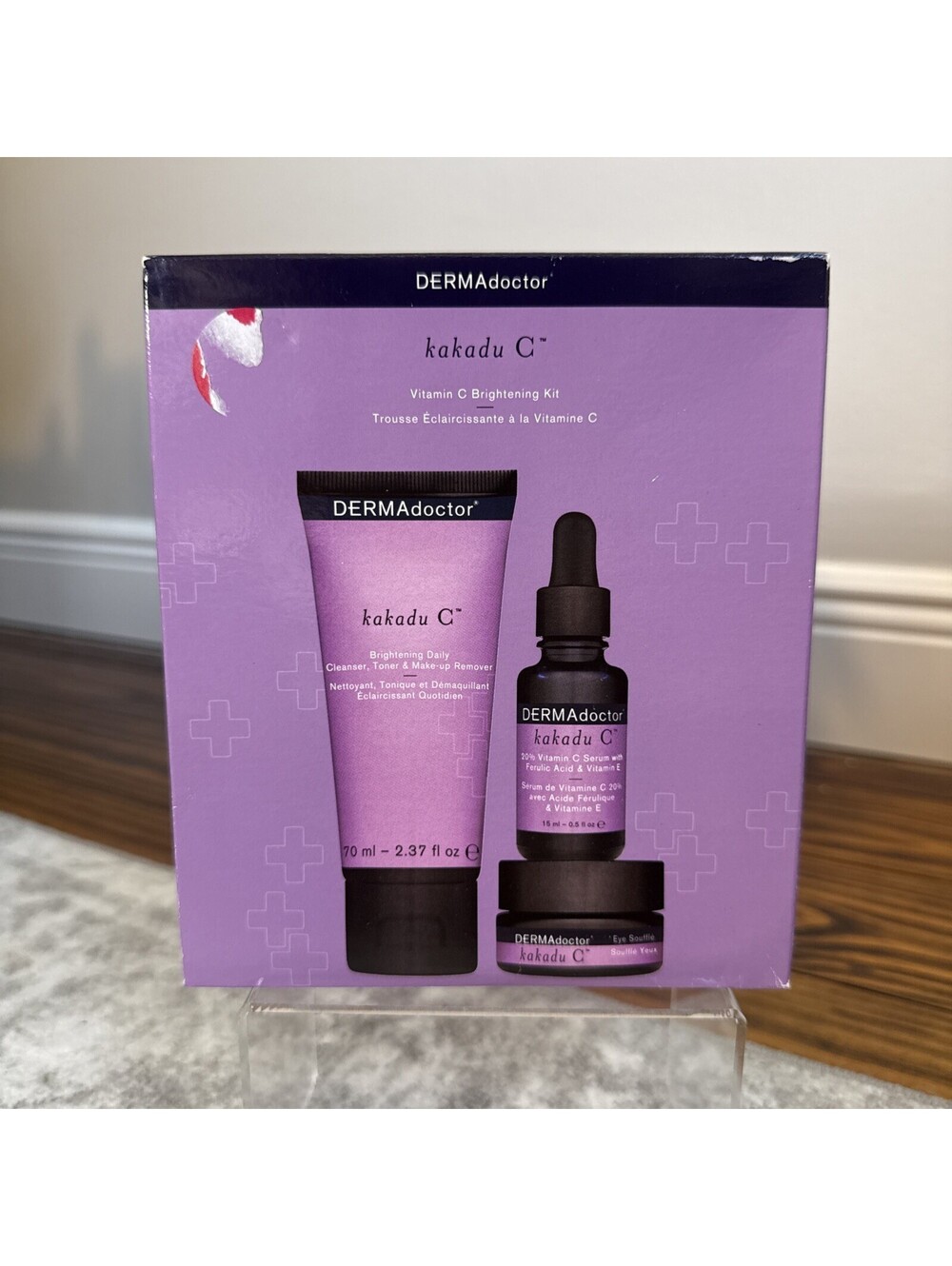 DERMADOCTOR 3-Pc. Kakadu C Brightening Travel Kit Sealed $80